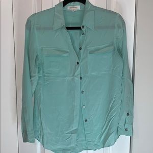 Two by Vince Light Turquoise Blouse